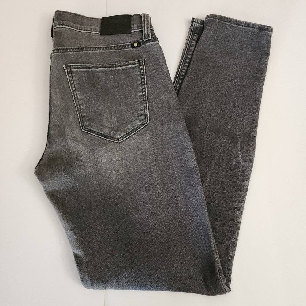 D95 Lucky Brand Brooke Skinny Jeans Grey Faded Distressed Womens 4 27 29 Inseam